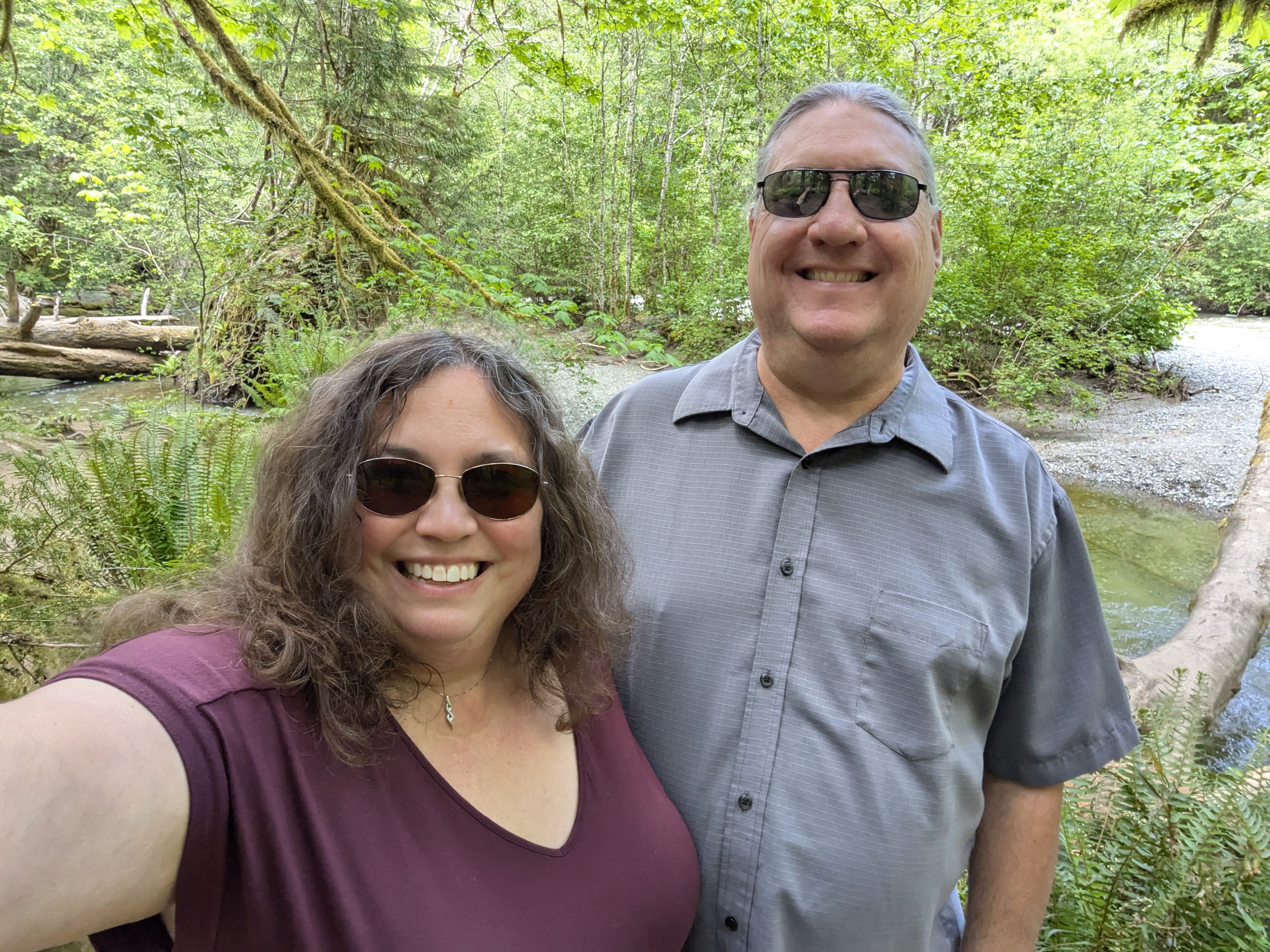 Birthday Trip to Canada, Cathedral Grove, Vancouver Island, Kari Sanders, Michael Sanders